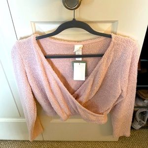 H&M Pink Cropped Sweater